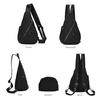[KL928] Shoulder Bag for Men, Body Bag, Backpack for Women, Unisex, Lightweight, Waterproof, Durable, Stylish, Multi-Pocket, Functional, Casual (Black