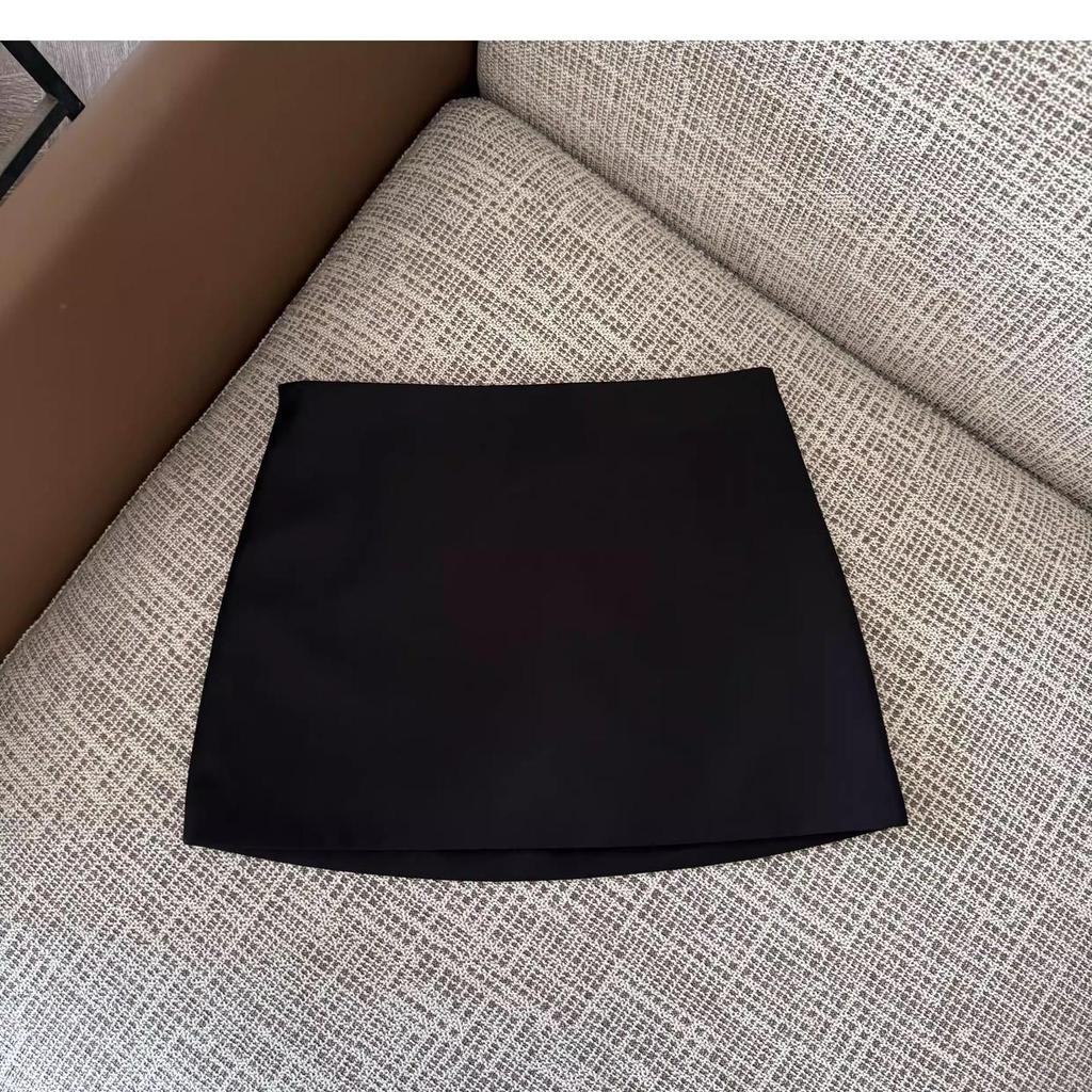 2026 Dámská šedá krátká sukně s vysokým pasem obepínající boky – Jaro/Podzim Pracovní oděv