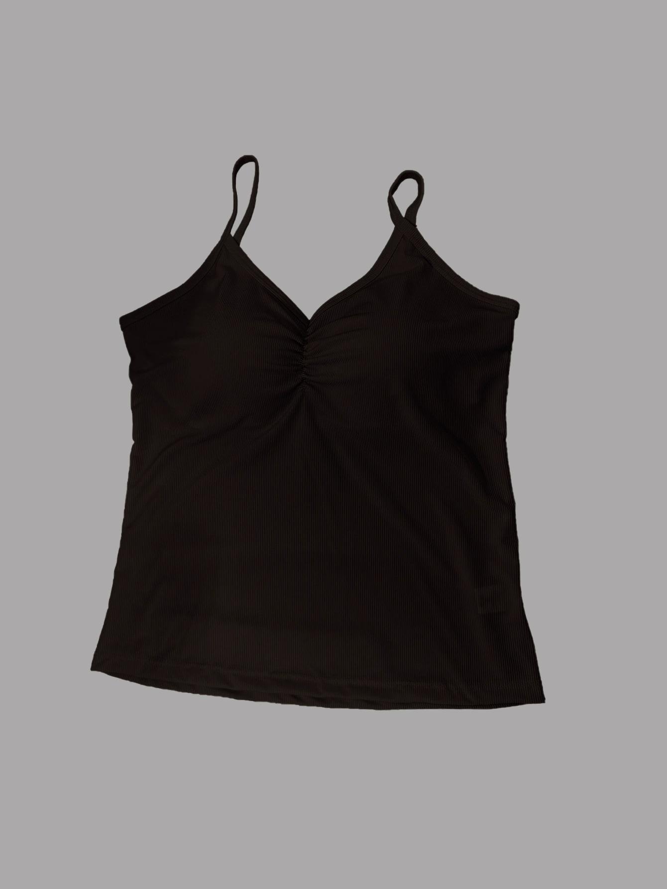 

Thin Fixed Cup Sling Vest Slim Fitness Sports Bra Sexy Back Top Summer s (european code) чёрный