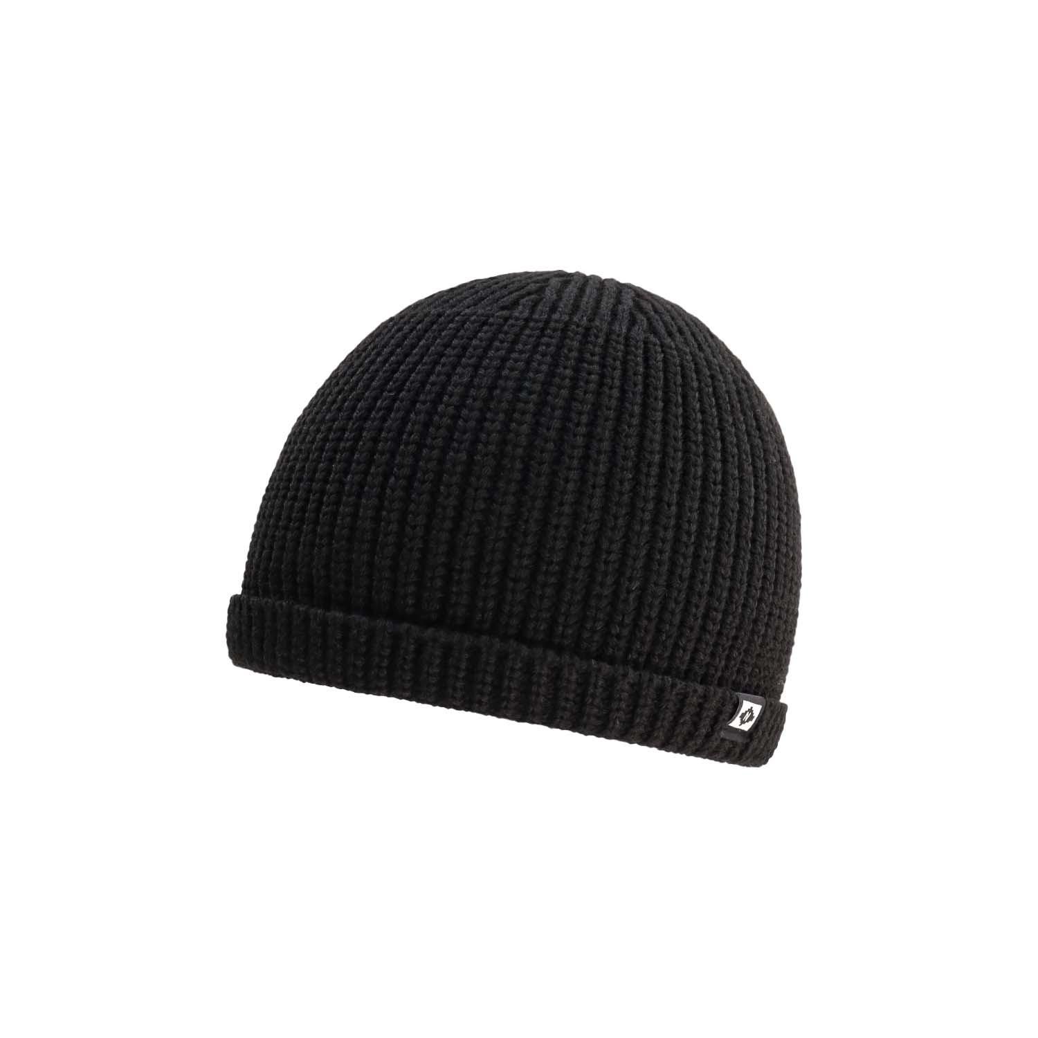 

Маленькая шерстяная шапка с отворотом, женская короткая сезонная теплая холодная шапка, мужская универсальная модная вязаная шапка с дынной коркой чёрный