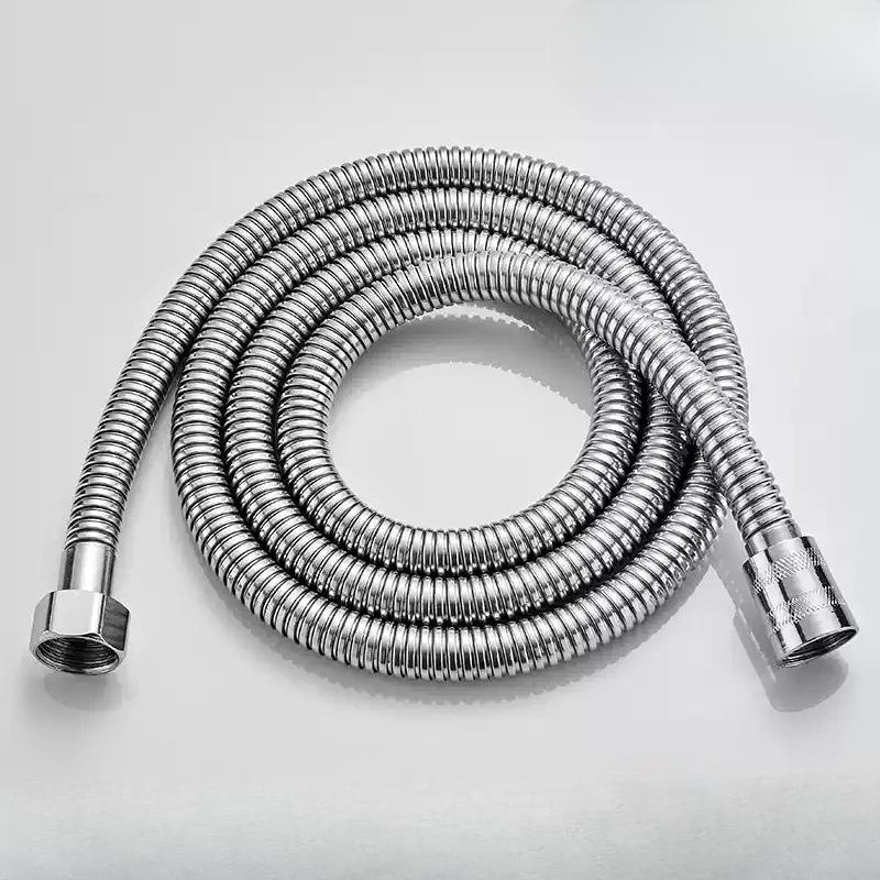 

Шланг для душевой лейки Взрывозащищенный Соединение насадки водонагревателя для ванной комнаты Нержавеющая сталь Silver -2.0 meters