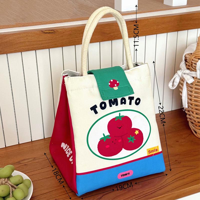 1 шт. Изолированная сумка для ланча Милая сумка для бенто Модный термоконтейнер для еды Для офисного работника Большая вместимость Студенческая сумка-ланчбокс C