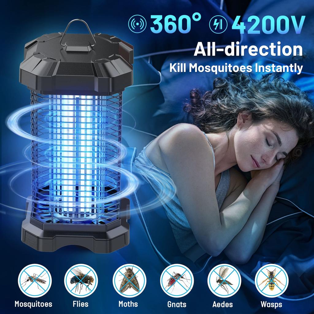 Qualitell D3 Electric Mosquito Killer Lamp ABS Solid Waterproof Eco-Friendly Indoor Outdoor EU US AU UK Plug