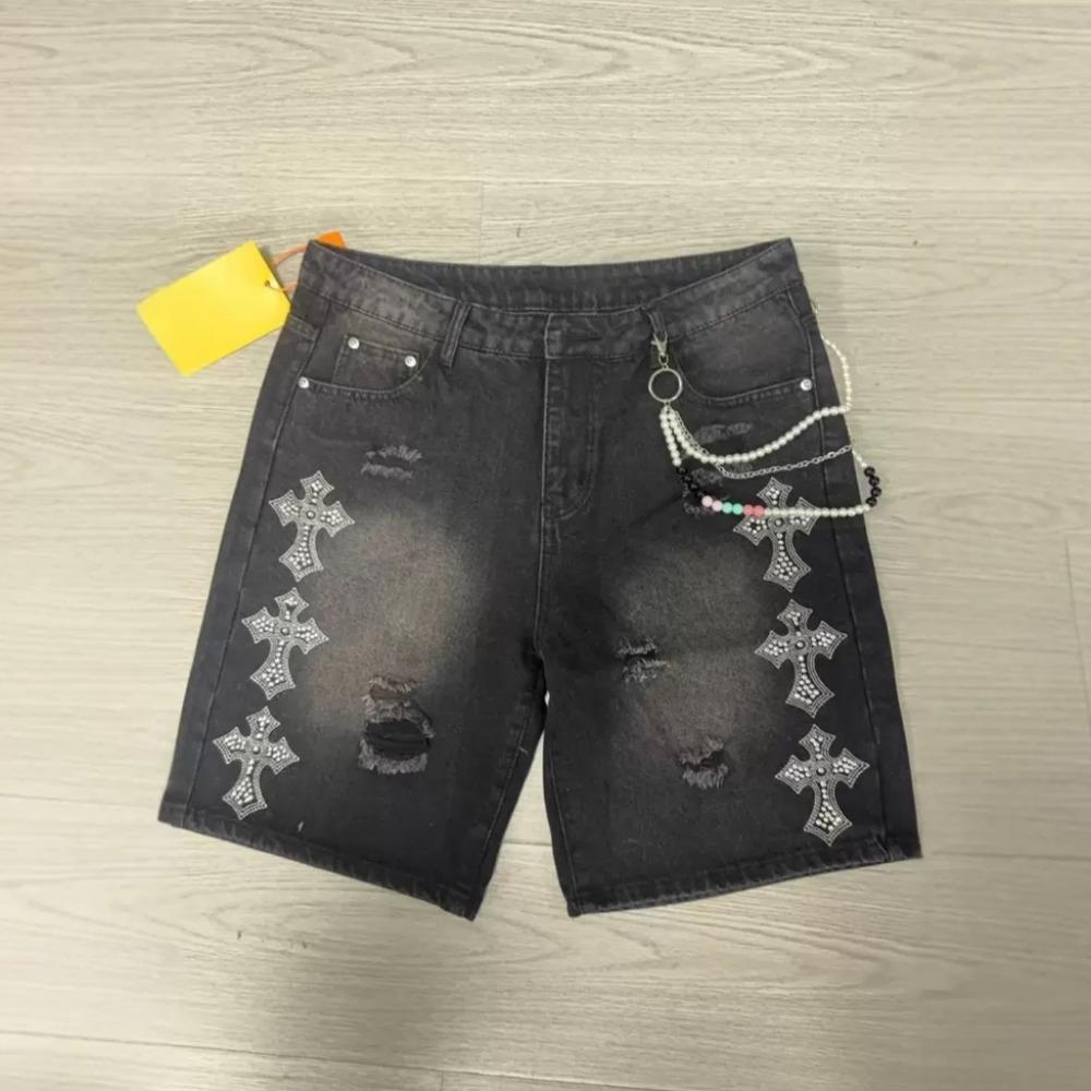 RogueWave Nové Harajuku Nápis Černé Džíny Hip Hop Vintage Volné Šortky Ležérní Gym Džínové Šortky Streetwear