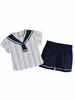 Marie Tie Short Sleeve T-Shirt and Shorts Set Cute Summer Lounge Wear for Toddlers Soft Comfort Kids Outfit