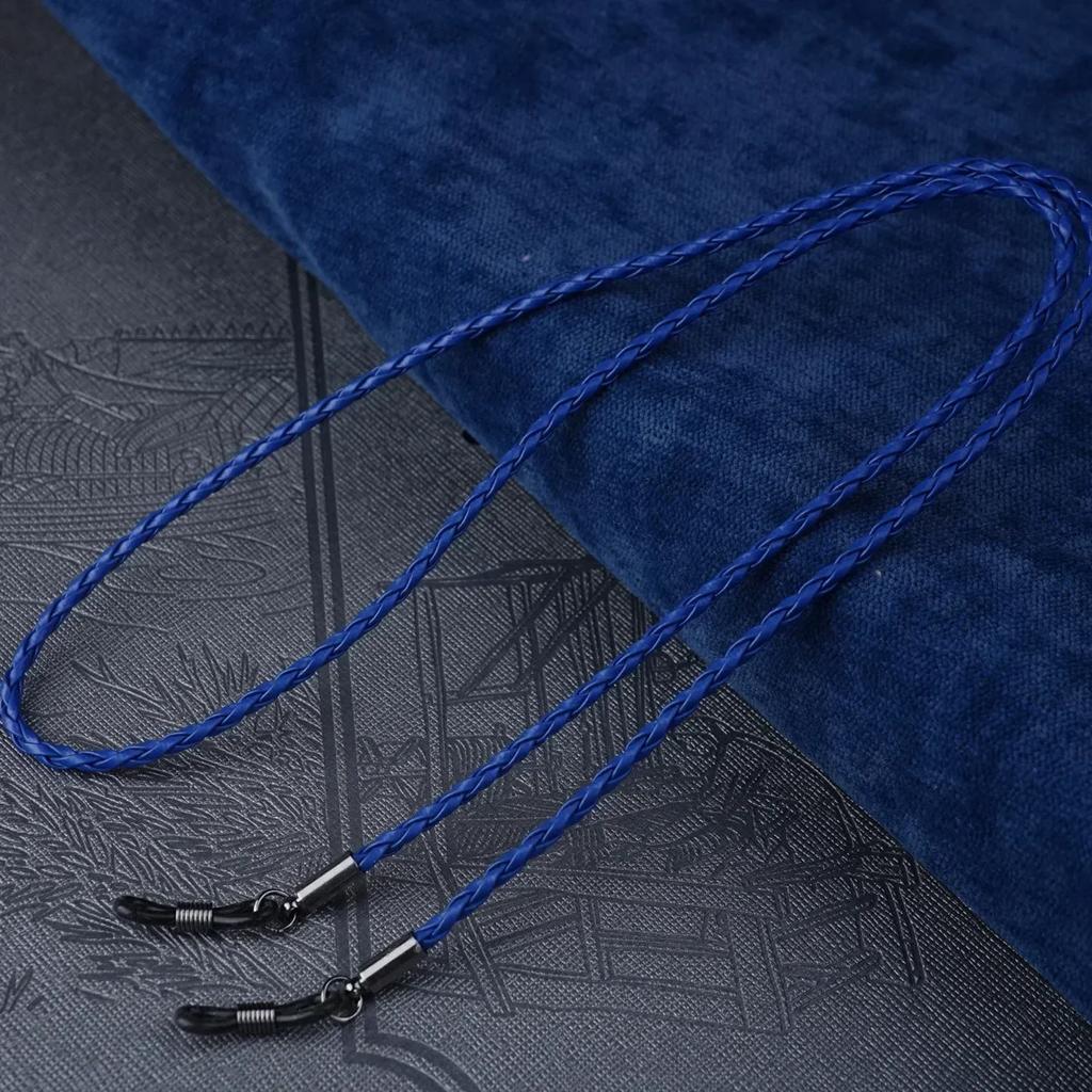 Sports Anti-Slip Glasses Leather Rope Chain Eyewear Braided Glasses Lanyard Strap Vintage Convenient Durable Glasses Accessories