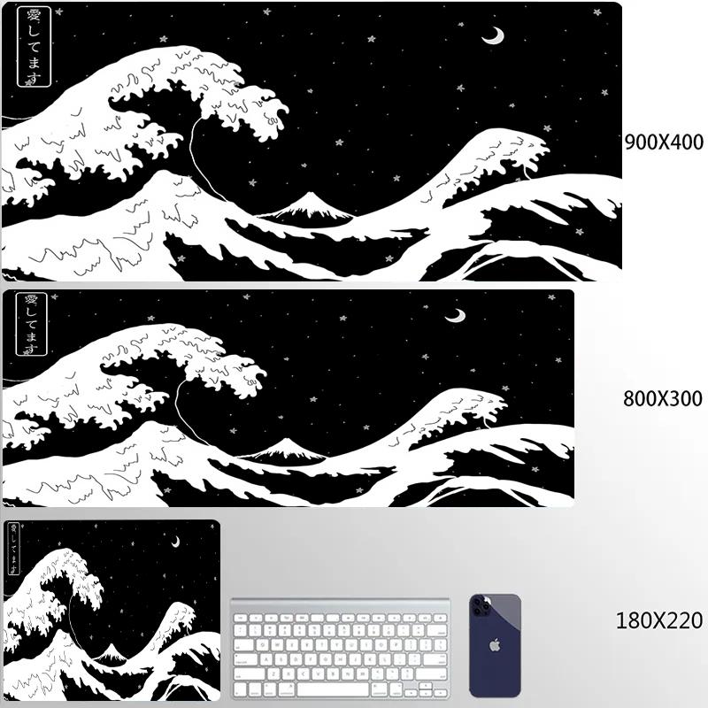 Personalized Art Gaming Mouse Pad Gamer Large Mouse Mat Great Wave Big Mouse Pads Pc Computer Mousepad XXL Laptop HD Desk Mats