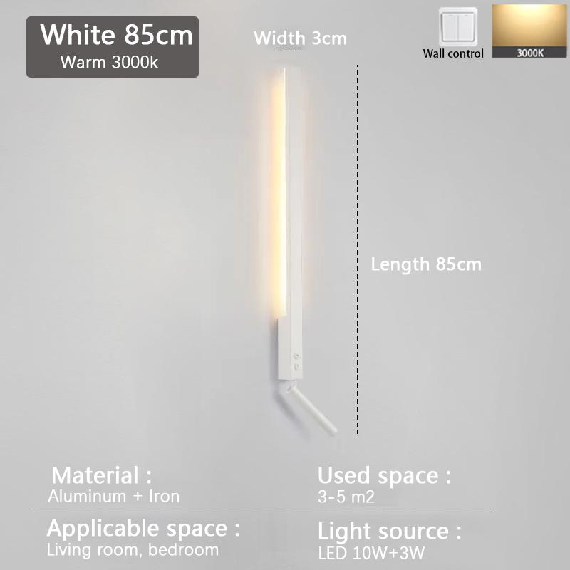 Italian Minimalist LED Wall Lamp Modern Bedroom Bedside Spotlight Creative Living Room Background Wall Ambient Light