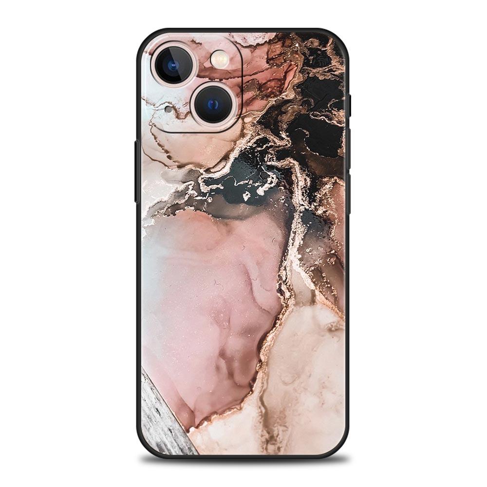 Vintage Marble Phone Case Cover for iPhone 17 16 15 14 13 12 11 Pro Max 17 Air Plus Shockproof Soft TPU Shell Fundas Capas Bags