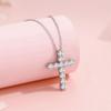 [Osjarak] Women's Cubic Bling Cross Mini Chain Necklace