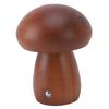 Small Wood Mushroom Lamp USB Charging Cordless Bedside Touch Lamp Portable Dimmable Table Lamp for