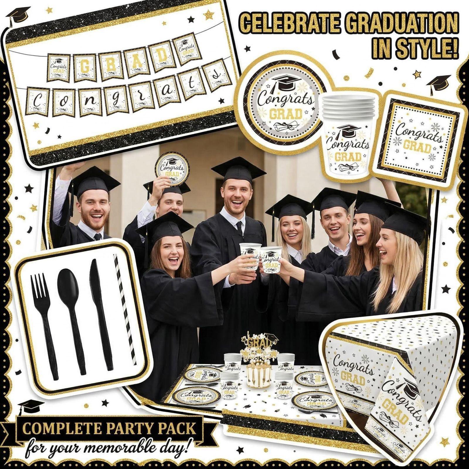 Graduation Party Decorations — Banners, Cake Toppers, And Scene Decor One Size
