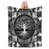 Tree Of Life Yggdrasil Amethyst Flannel Blankets Vikingg Awesome Throw Blanket For  Sofa Bedding Lounge 200X150Cm Rug Piece