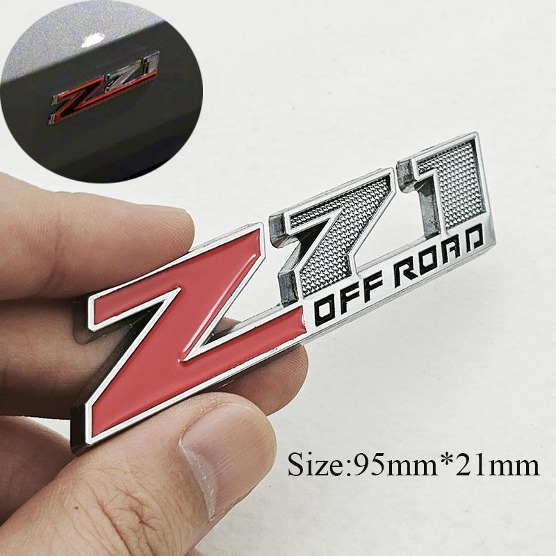 3D Metall Bil Styling Logo Z71 Z71 OFF ROAD Bakluckemärke Frontgrill Emblemdekal För Chevrolet Silverado Colorado Cheyenne