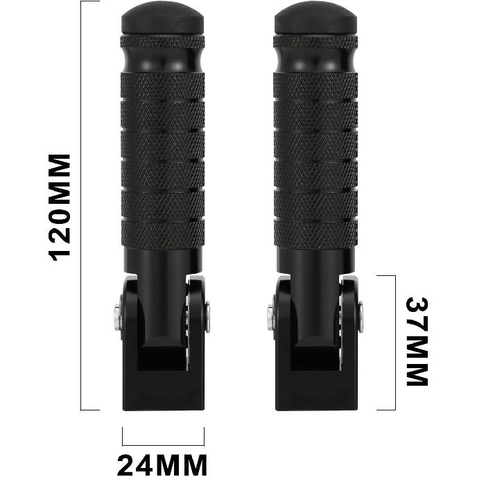 E-Bike Fußrasten M8 E-Bike Fußrasten Klappbare Sozius-Fußrasten Universell Kompatibel Passend für Ridstar Q20 Super 73 S1 S2 Y1 RX Macfox X1S X1S X X2 Elektrisch