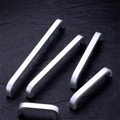 64mm/96mm/128mm Mobilya Kulpu Gümüş Kapı Kolları Kapı Dolabı Düz Kulp Çekmece