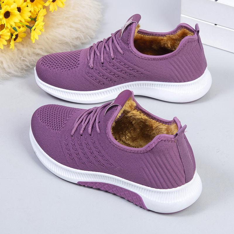 2025 new cotton shoes women's fashion casual women's cotton shoes middle-aged and elderly velvet warm and non-slip mother cotton shoes