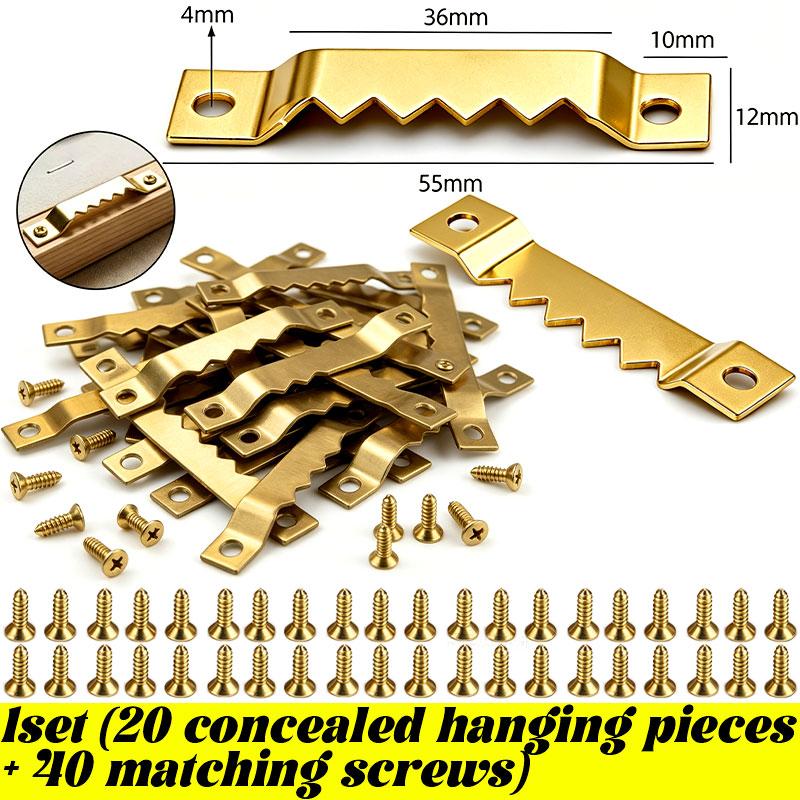 Frame Hardware for Concealed Hanging Reusable Concealed Picture Hanging Hardware Wall Mounts Frames Paintings DIY Home Decor Set