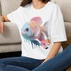 Pastel Tropical Fish T-Shirt | Colorful Coral Reef Fish Tee Floral Animal Tee Shirt