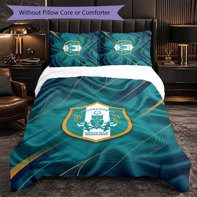 Biancheria da Letto a Tema Sheffield Wednesday Set 3 Pezzi Copripiumino Biancheria da Letto Decorativa Per Camera Adolescenti Decorazione Casa