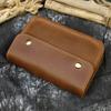 Crazy Horse Leather Men's Waist Bag Genuine Leather Phone Pouch On Belt Men Male Wasit Pouch Waist Pack Leather Vintage Style