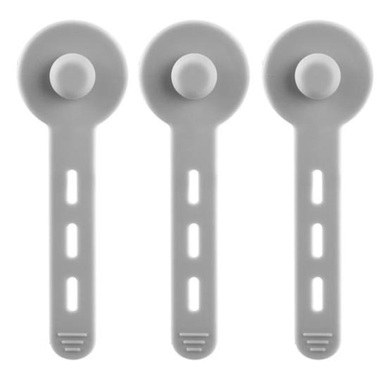 3Pcs Silicone Cable Tie Adjustable Self-adhesive Earphone Phone Charger Computer Power Cord Bundling Strap Reusable Wire Management Organizer Wrap