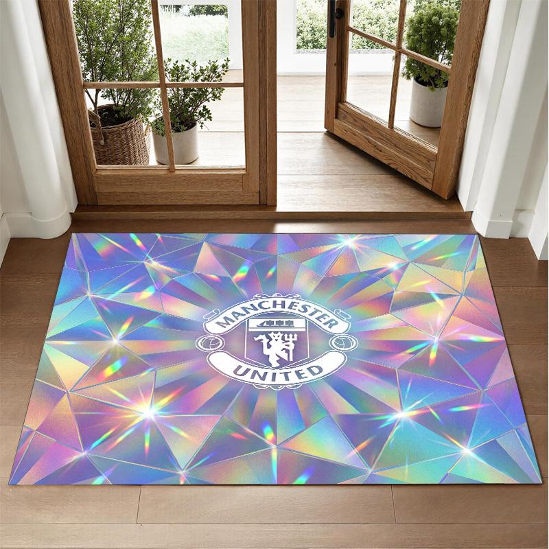 Manchester United Design Kristall Samt Teppich Weiche Dekorative Matte für Schlafzimmer Eingang