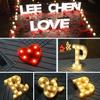 LED-Nachtlampe, 26 Buchstaben, 0–9, digitales Festzelt-Zeichen, Alphabet-Licht, Wand-Hängelampe, Innendekoration, Hochzeit, Party, LED-Nachtlicht