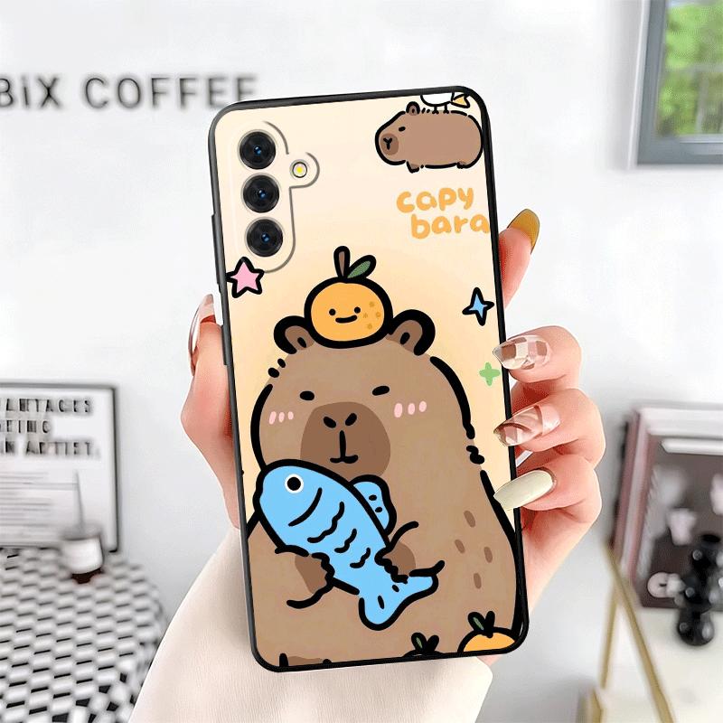 Lustige Capybara Cartoon Niedliche Weiche Handyhülle für Samsung A17 A37 A57 A16 A26 A36 A56 A15 A25 A35 A55 A14 A24 A34 A54 A13 A23 A33