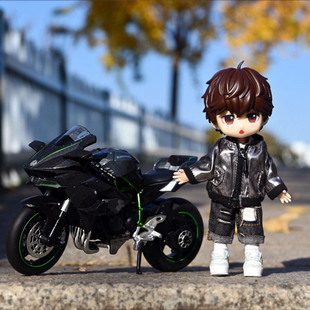 Kurtka z długim rękawem 1/12 Lalka Laserowa Płaszcz Zamek Błyskawiczny Płaszcz Ob11 Ubranka dla niemowląt dla Obitsu11Clothes