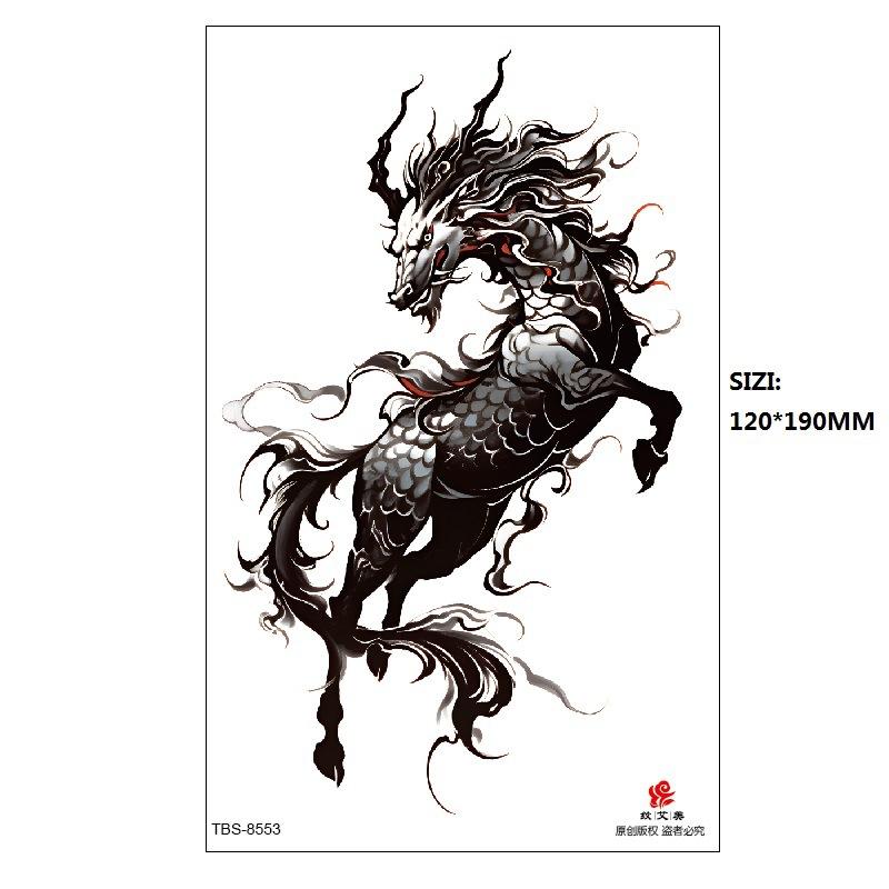 Traditional Men'S Totem Big Spider Dragon Water Transfer Simulation Tattoo Disposable Tattoo Sticker