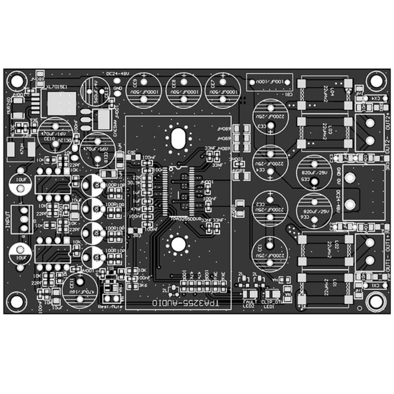 TPA3255 2.0 Circuit Board Sound Amplifiers 315W+315W With Enhances Heat Dissipation Technology