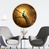 Livin'luxe Paintings Peacock Modern Art Premium Sparkle Lamination Golden Slim Frame