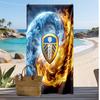 Leeds United Football Print Beach Towel, Large Soft Quick Dry Towel for Beach Camping Swimming