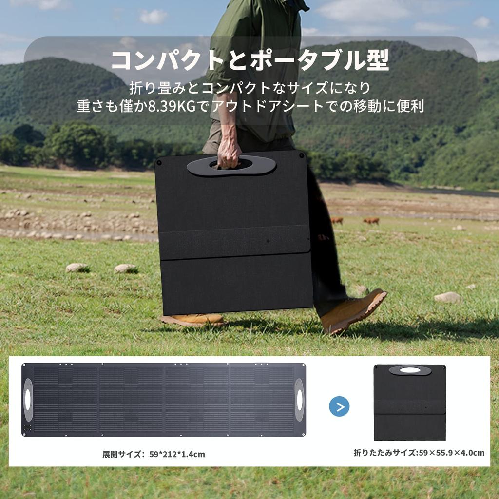 VDL 200W Solar New Monocrystalline Solar High Conversion MC4 Portable Power Charger 20V IP67 with Foldable Ideal for Outdoor Disaster Energy and Power