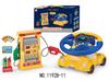 Kids Petrol Station Playset with Voice Prompt and Counting Function Die Cast Cars Steering Wheel Toy