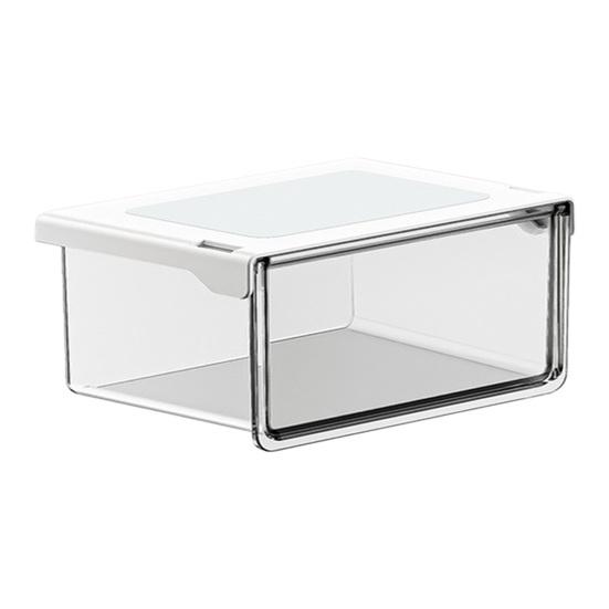Úložný box s průhlednou vlhkoodolnou zásuvkou Organizér pro uložení pod skříňku na kosmetiku, vatové tampony, gumičky do vlasů, snadná instalace