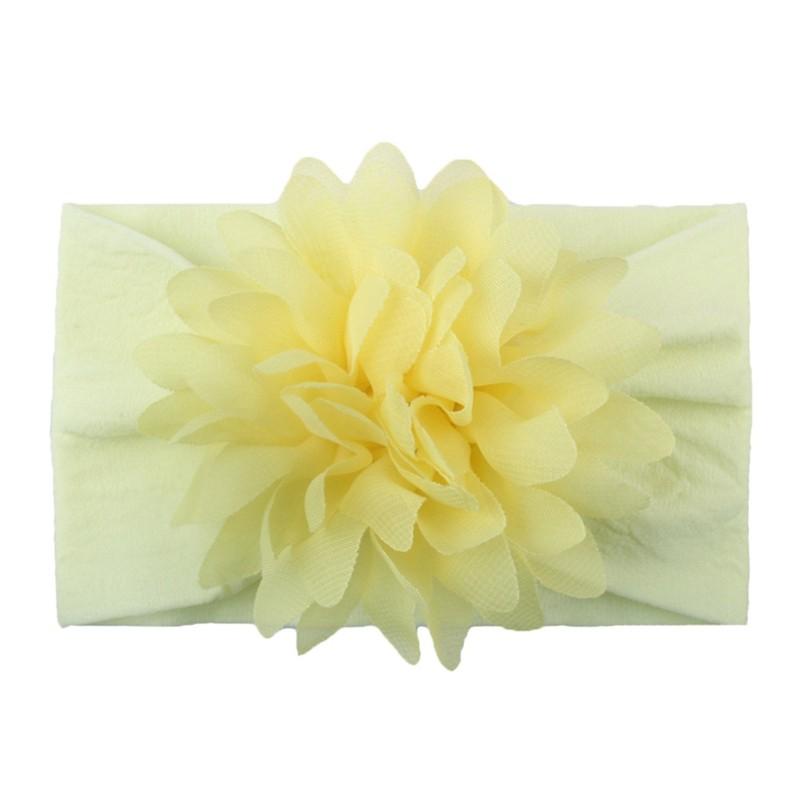 Baby Headband Flower Design Solid Color Baby Girls Hairband