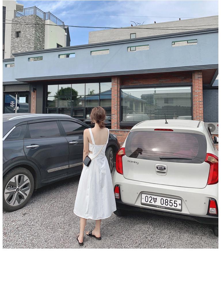 Spring/Summer 2026 French Retro Knee-Length Sleeveless Puff Dress