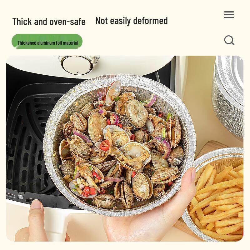 temeiju Food-Grade Air Fryer & BBQ Aluminum Foil Pans