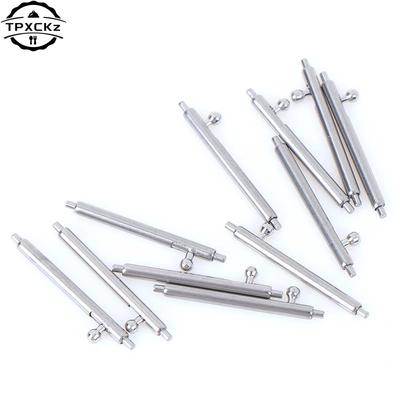 10 Stück Schnellwechsel-Federstege Edelstahl Uhrenarmband Armband Stift Steg Werkzeug Teile 12~24mm