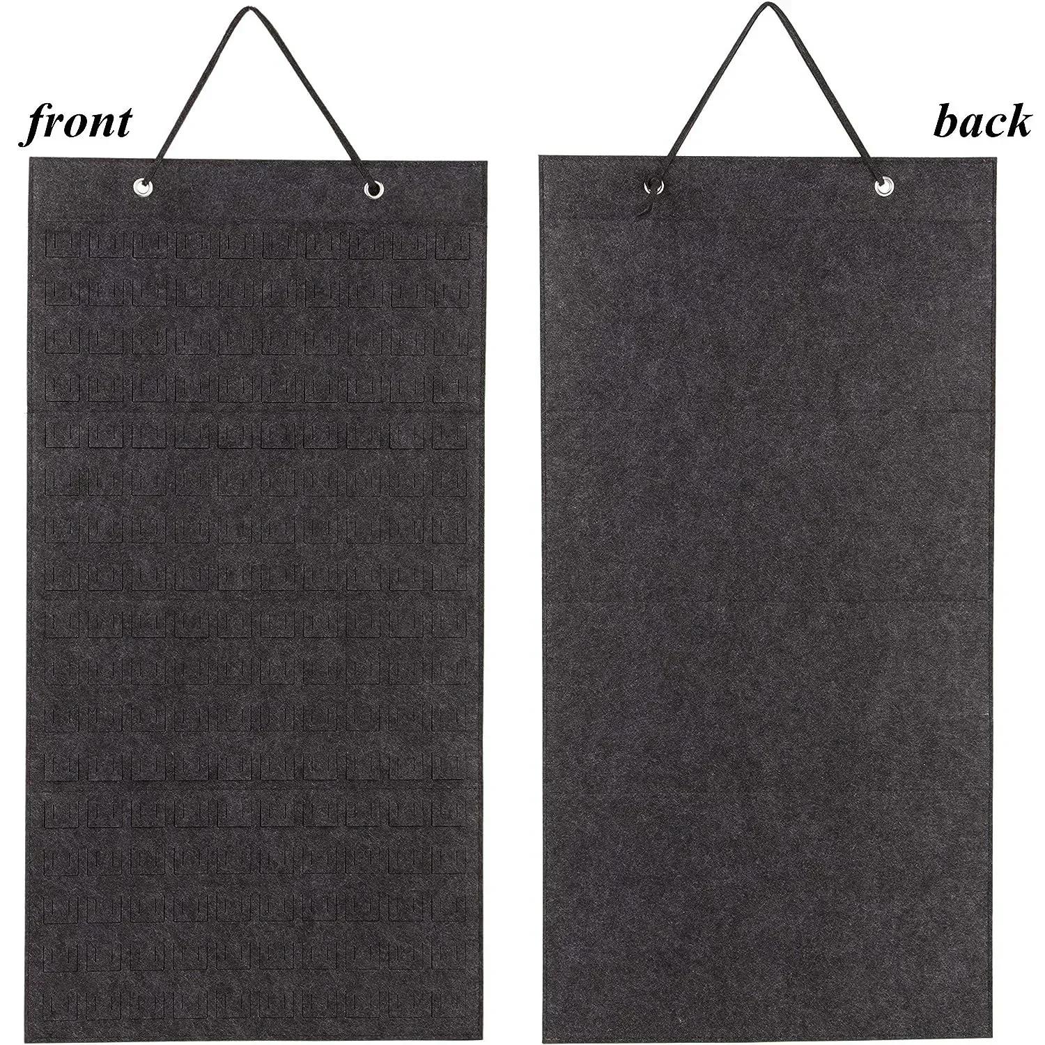 

Подвесной органайзер для брошей, футляр для хранения брошей, держатель для хранения коллекции брошей, вмещает до 170 булавок 31x55cm темно-серого