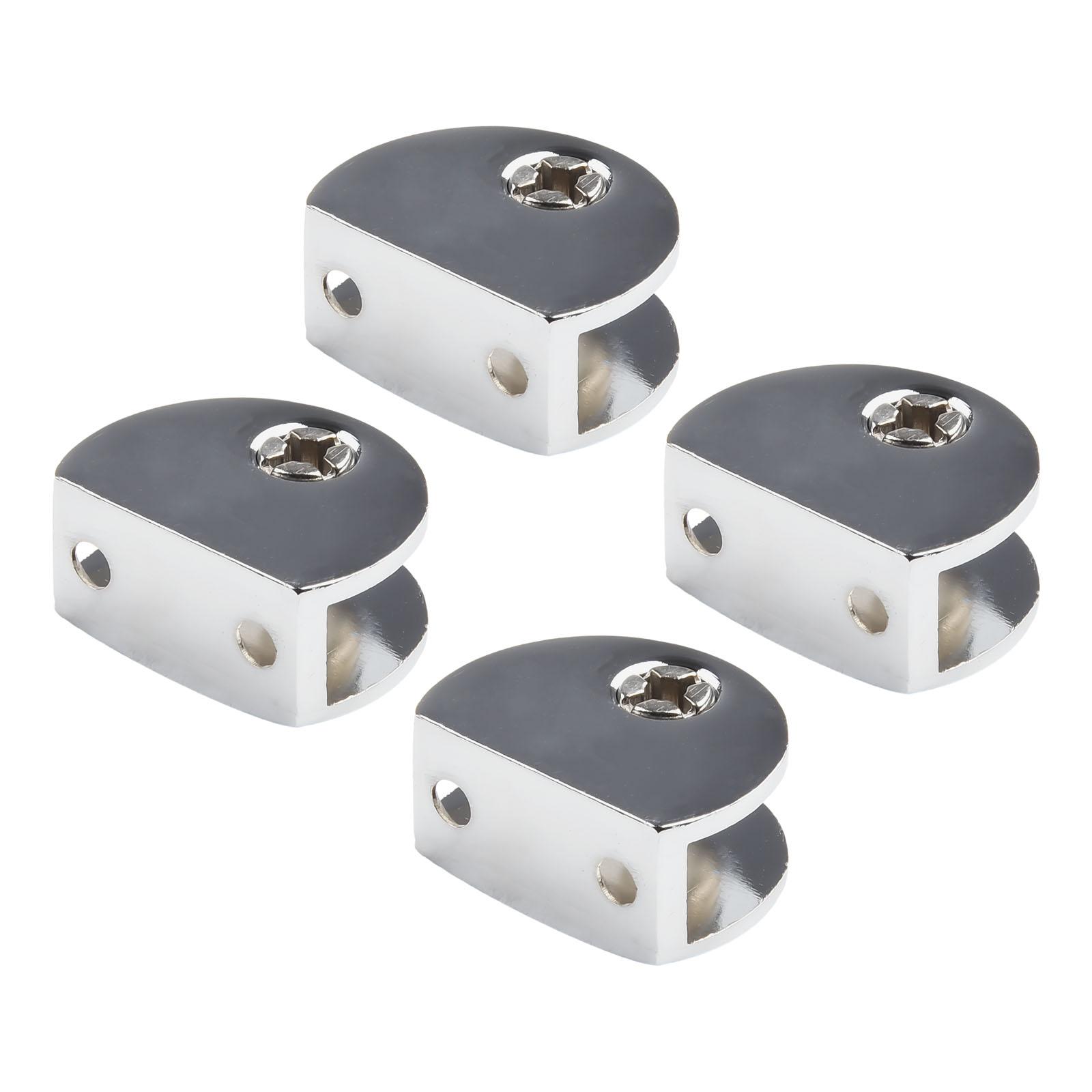 

4pcs Glass Clamp Bathroom Mirror Clips Zinc Alloy Clip For 6-12mm Furniture Hardware Glass Shelf Support Brackets Holder S