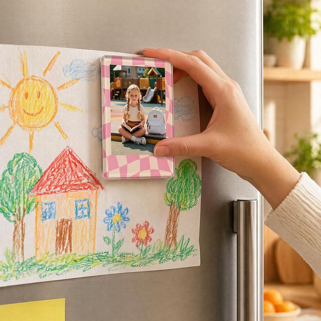 Personalisierter Kühlschrankmagnet mit Foto, Personalisierter Bildmagnet, Niedliche Wohnküchen-Dekoration, Angepasster Kühlschrankmagnet,
