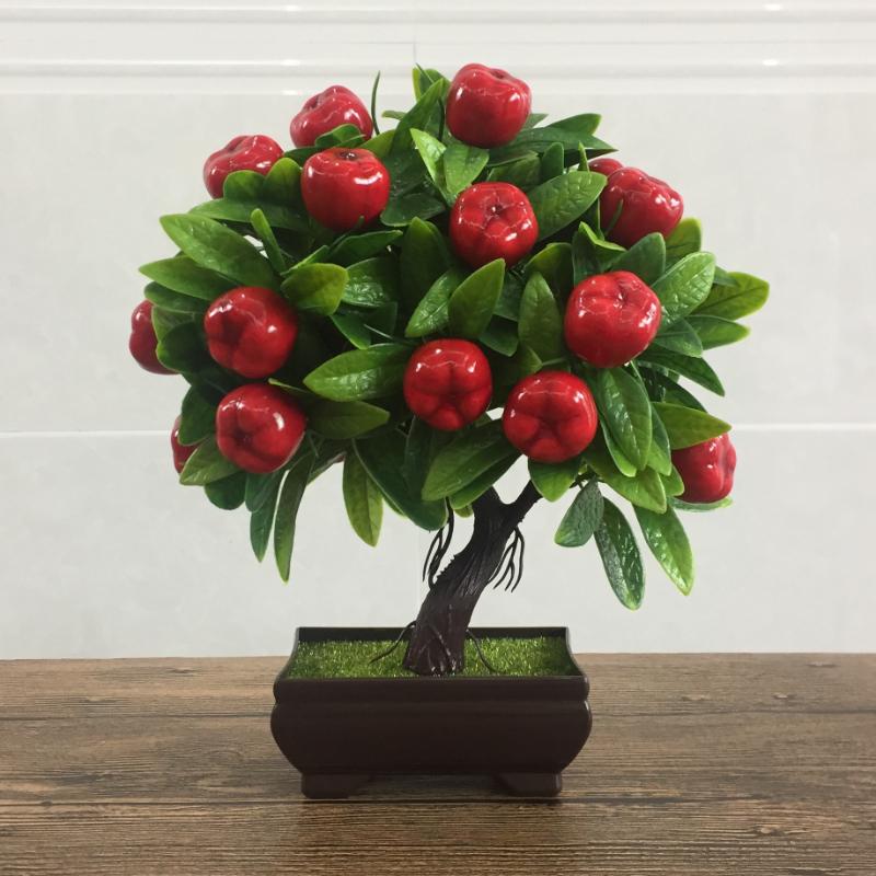 Artificial Fruit Potted Tree Bonsai Living Room Tabletop Decoration Dining Room Green Plant Fake Flower Decoration