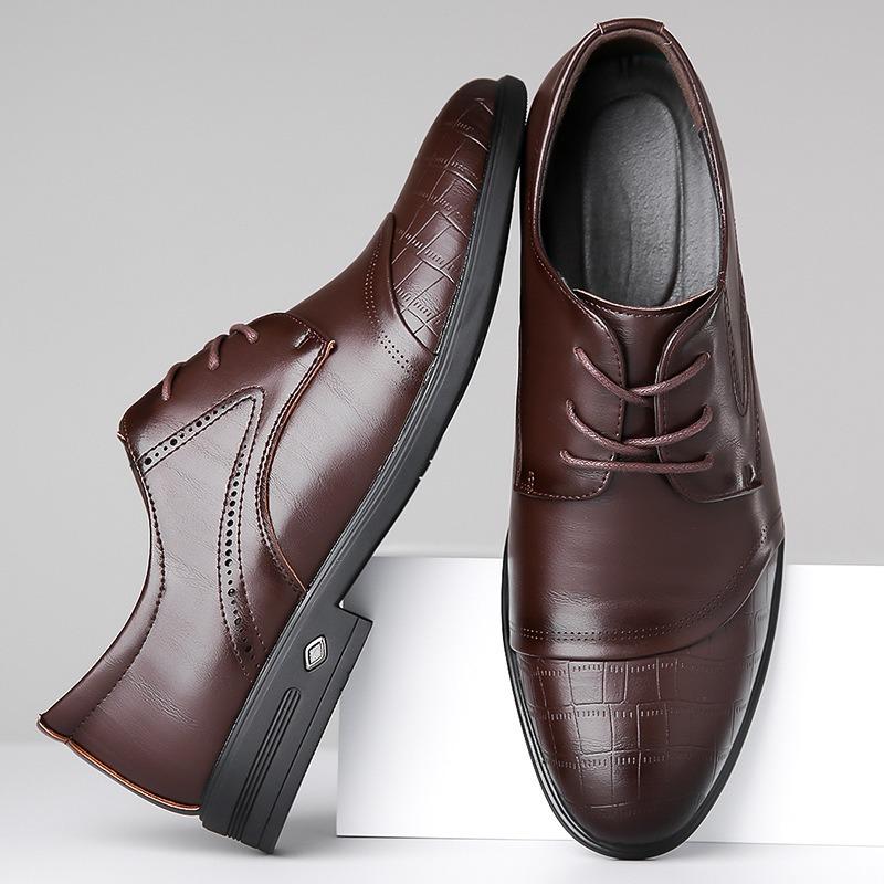 Mode Mode Britischer Stil Plateau Leder Hochzeitsschuhe für Herren Neuer Designer Weichsohlige Frühling Herbst Herren Kleiderschuhe