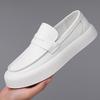 Fashion 2025 Men's Eco-Friendly Leather Casual Shoes New Fashion Streetwear Sneakers Non-Slip Sole & Memory Foam Insole for Daily Wear