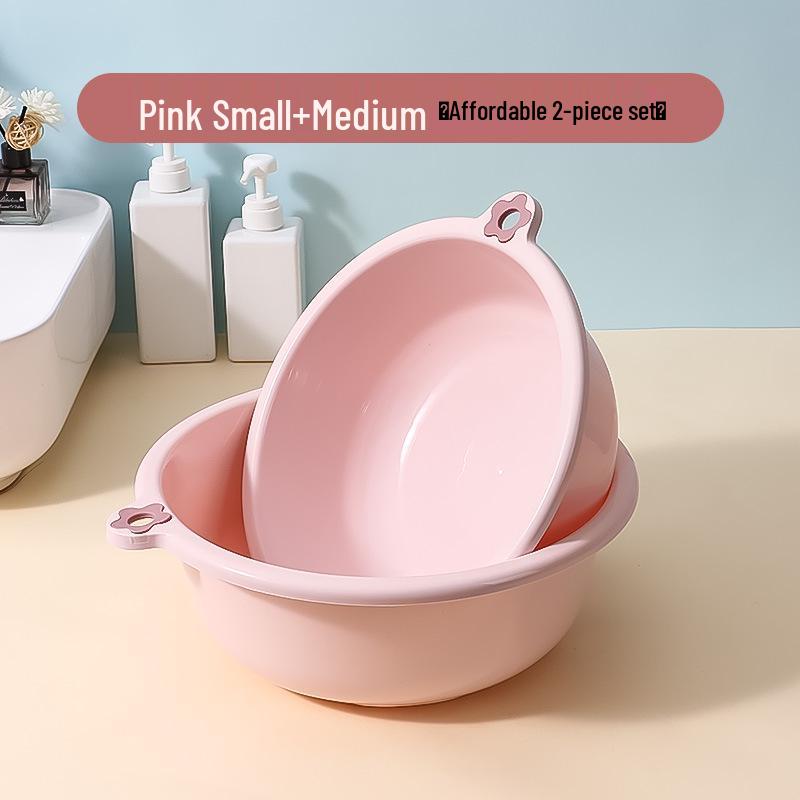 Durable Large Plastic Basin for Laundry, Washing Feet, Face, Vegetables - Ideal for Dorms & Homes