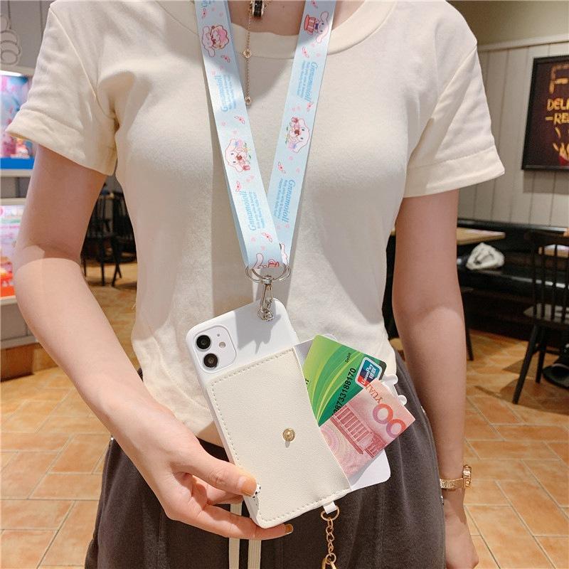 The New Model Is Suitable for Apple 17 Yugui Dog Mobile Phone Case Cartoon Cute Iphone16pro Card Bag Messenger Rope Soft.