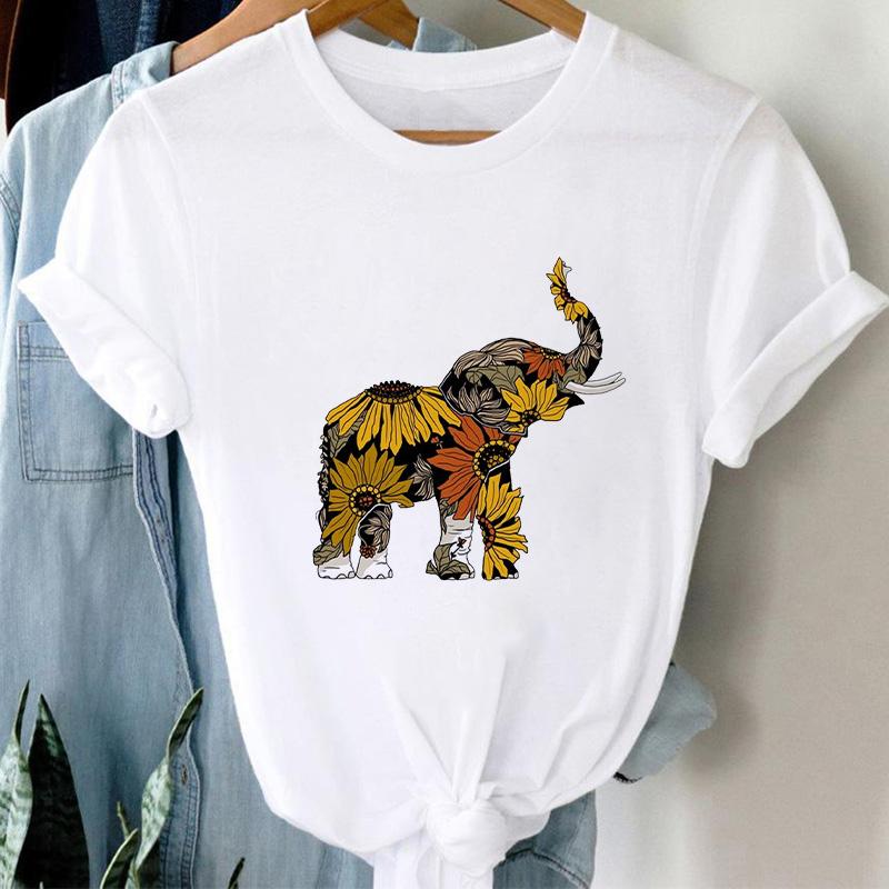 Tshirt Ladeis 2025 Summer Butterfly Flower Female Tee Tops Casual Short Sleeve White Tshirts Streetwear Harajuku Tee Shirt Femme